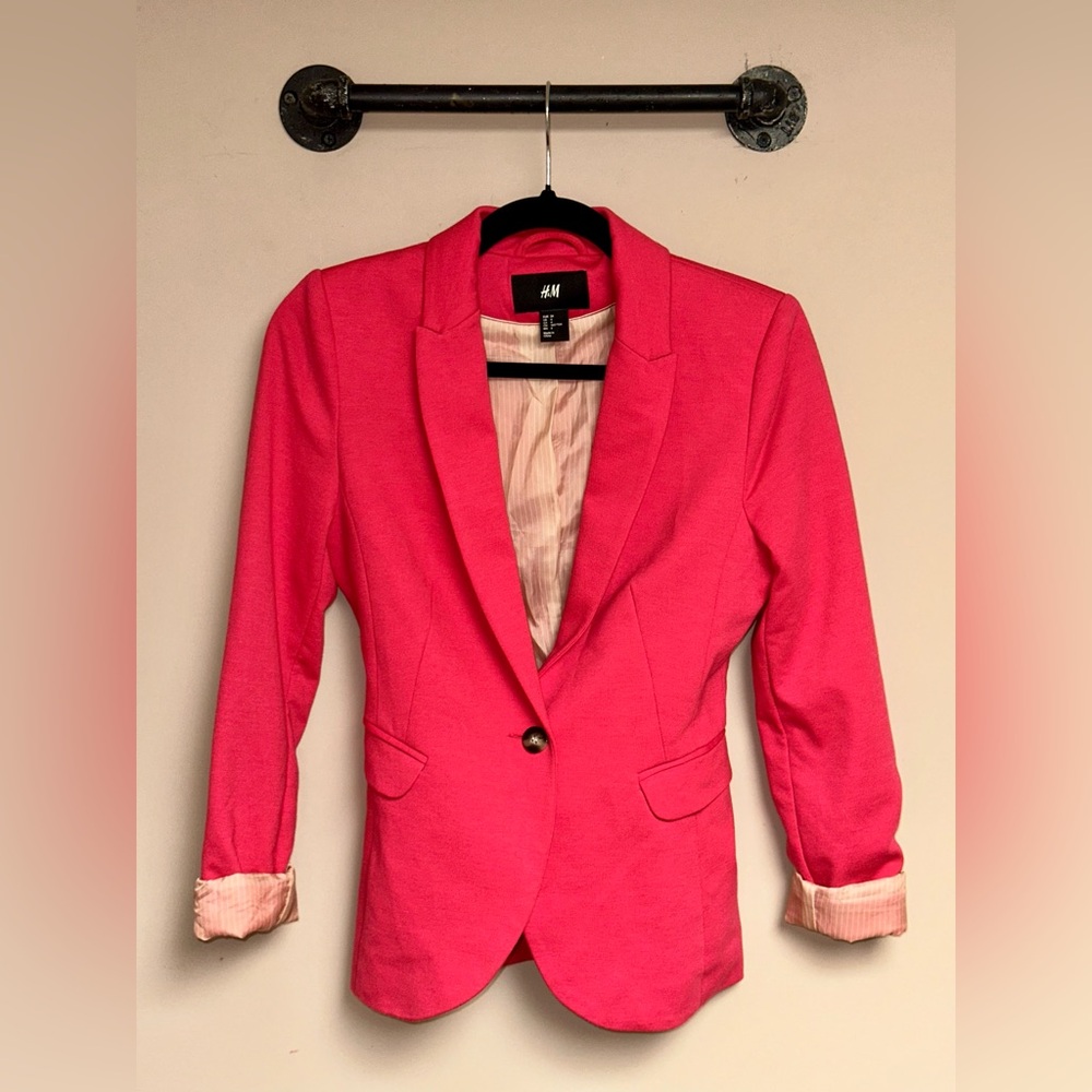 H&M Vibrant Pink and Soft Cream Blazer